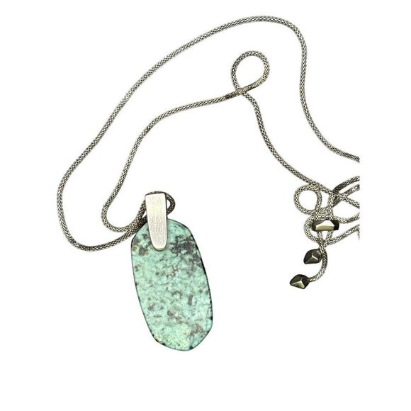 Kendra Scott Danielle Silver with Turquoise Stone Necklace - Picture 7 of 7